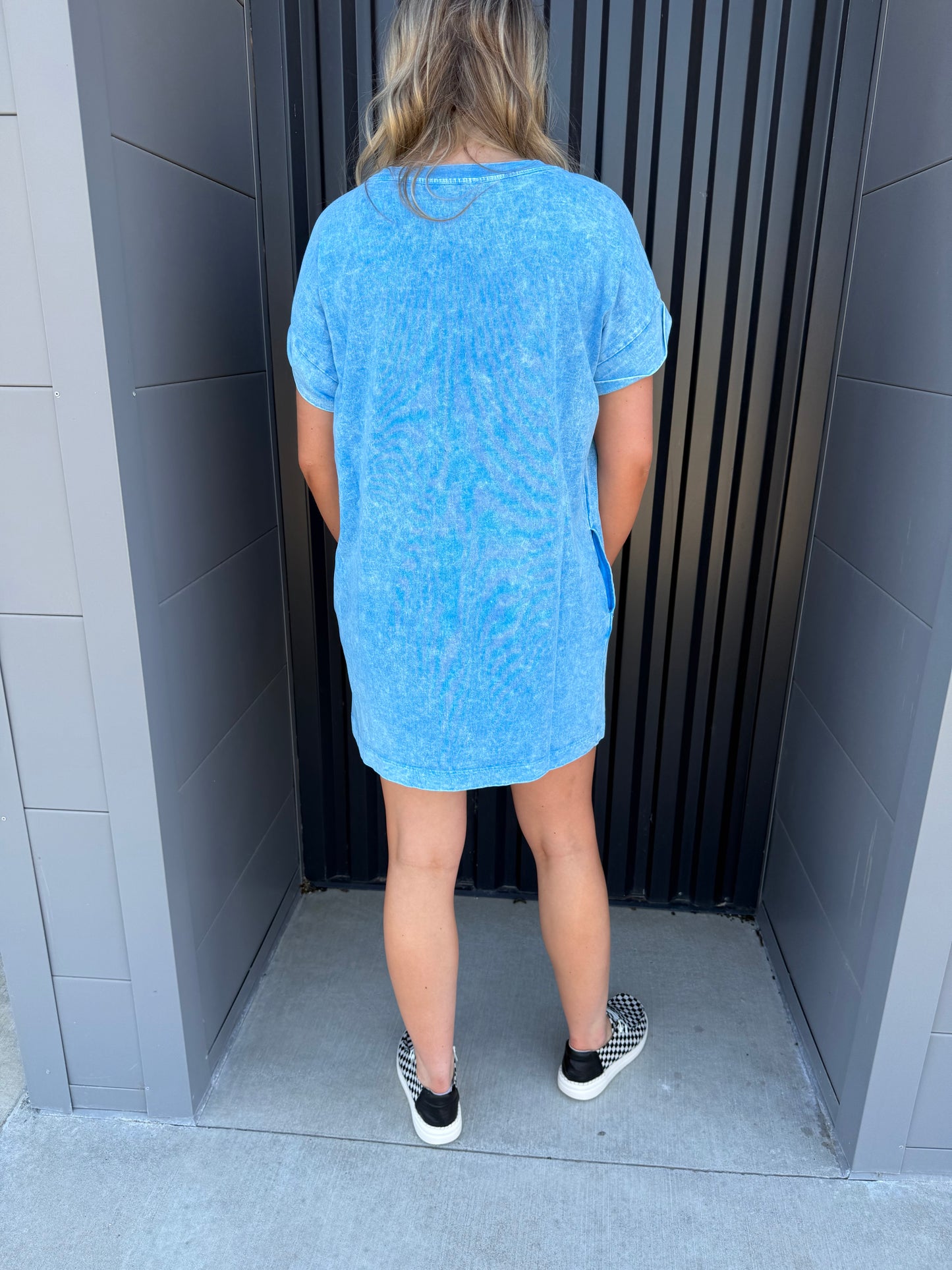 Mineral Washed T-shirt Dress (multiple colors)