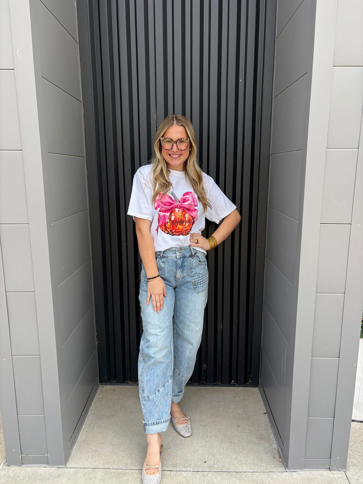 Pumpkin Bow Tee
