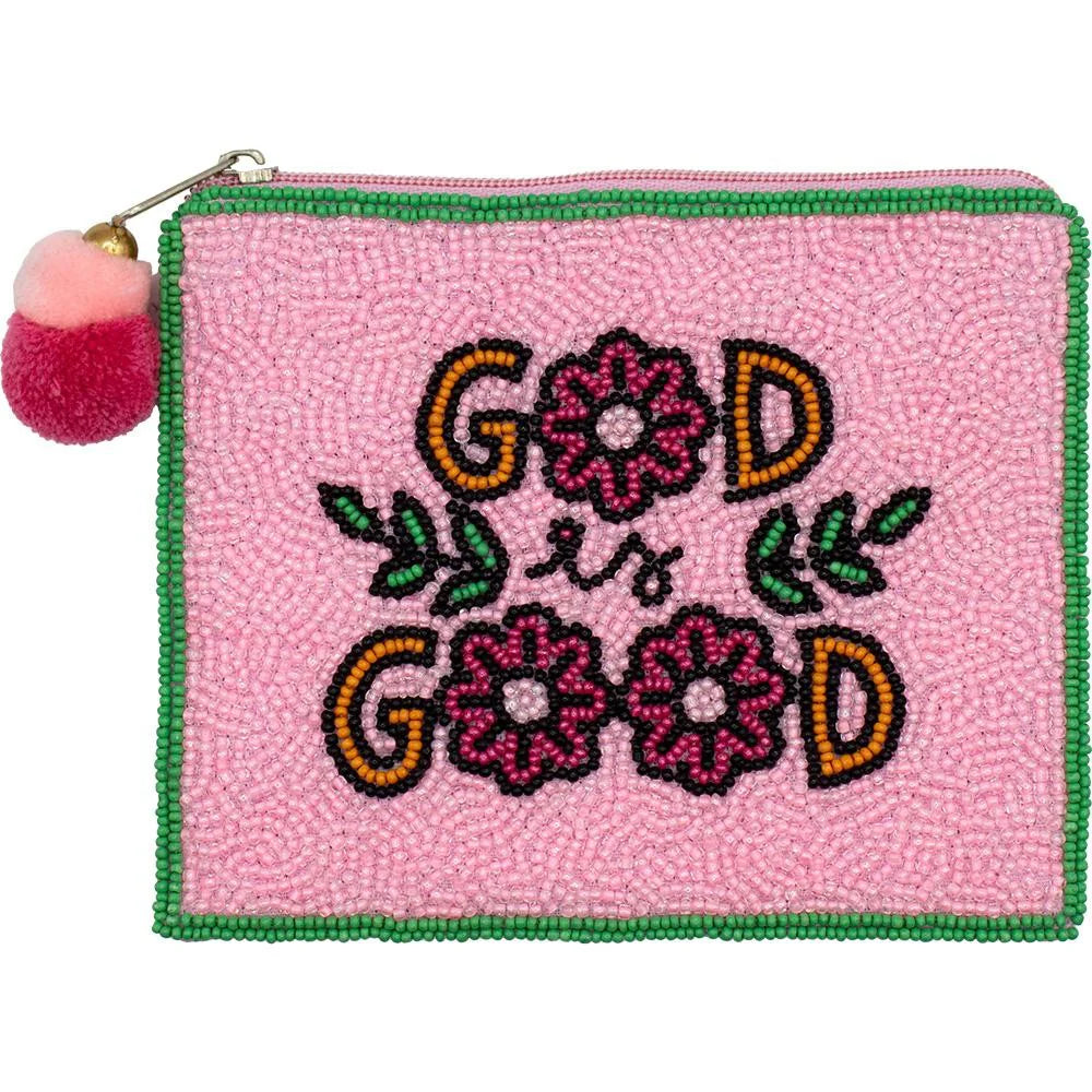 God is Good Beaded Coin Purse