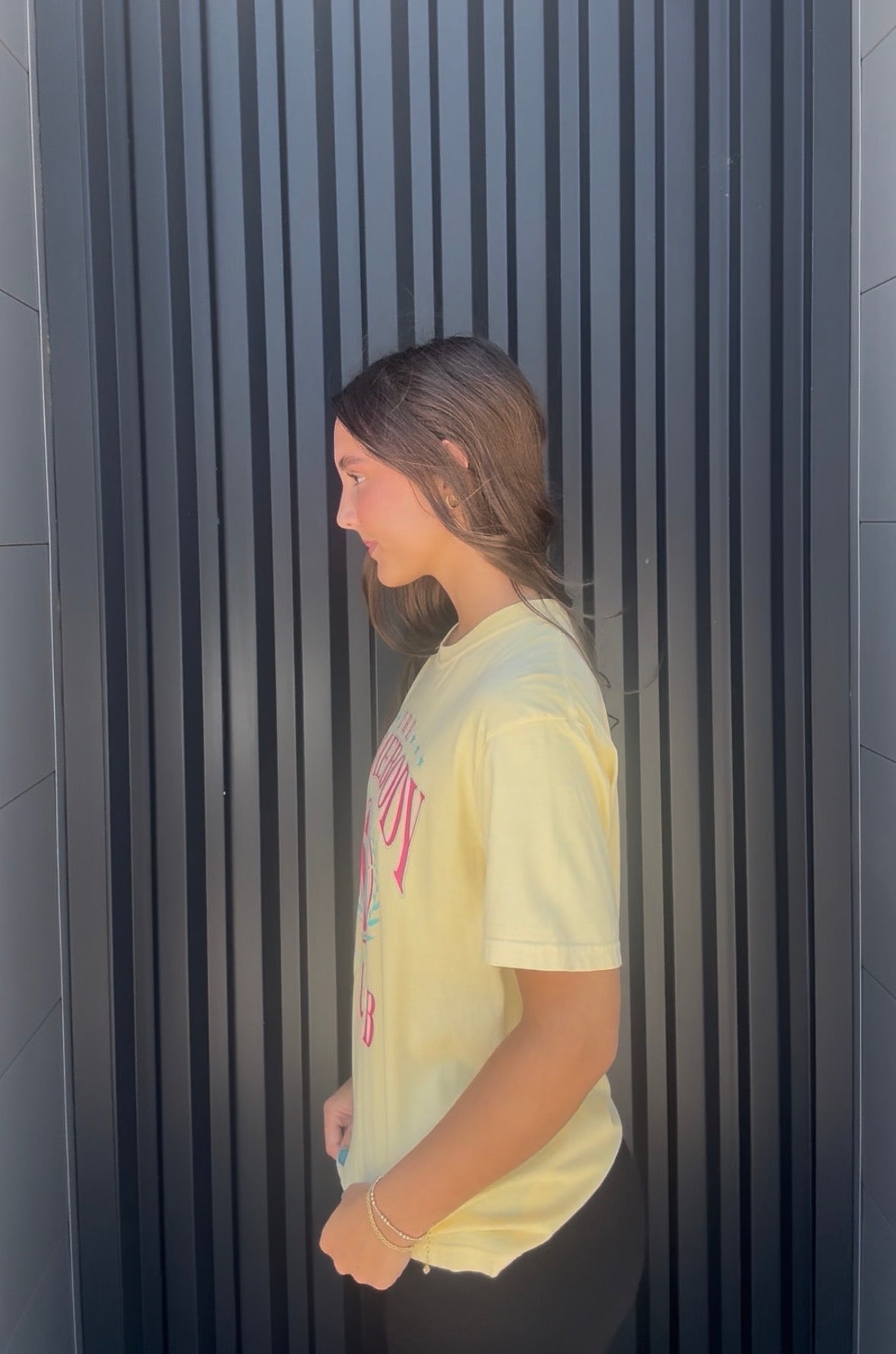 Homebody Club T-Shirt (Neon Coral & Yellow)