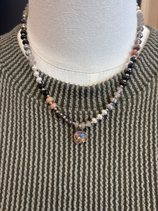 Midnight Moonstone Necklace