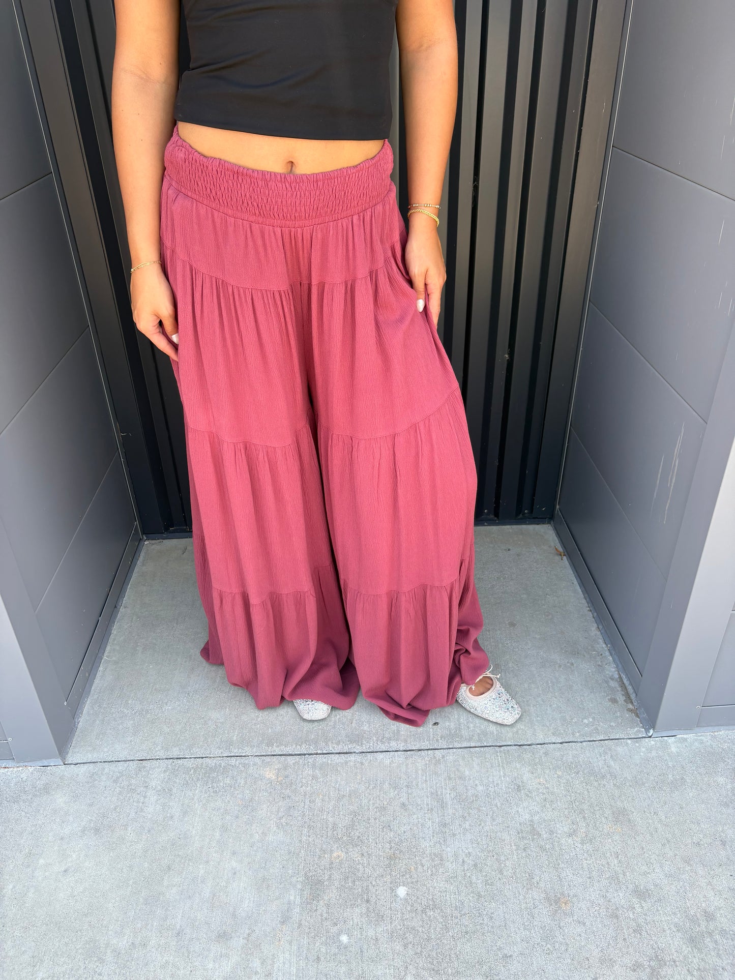 Sienna Wide Leg Tiered Pant