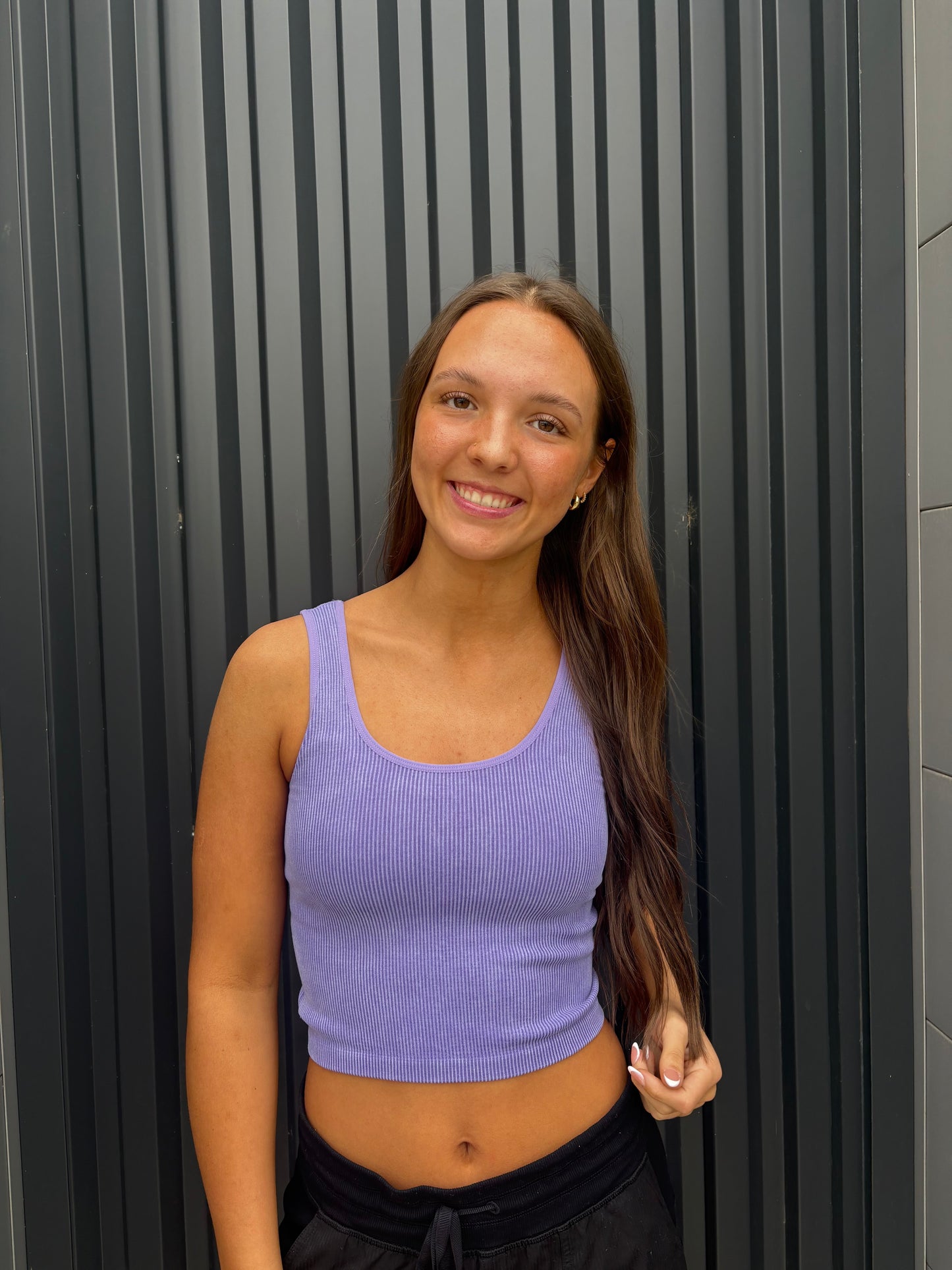 Stonewashed Reversible Ribbed Tank (multiple colors)