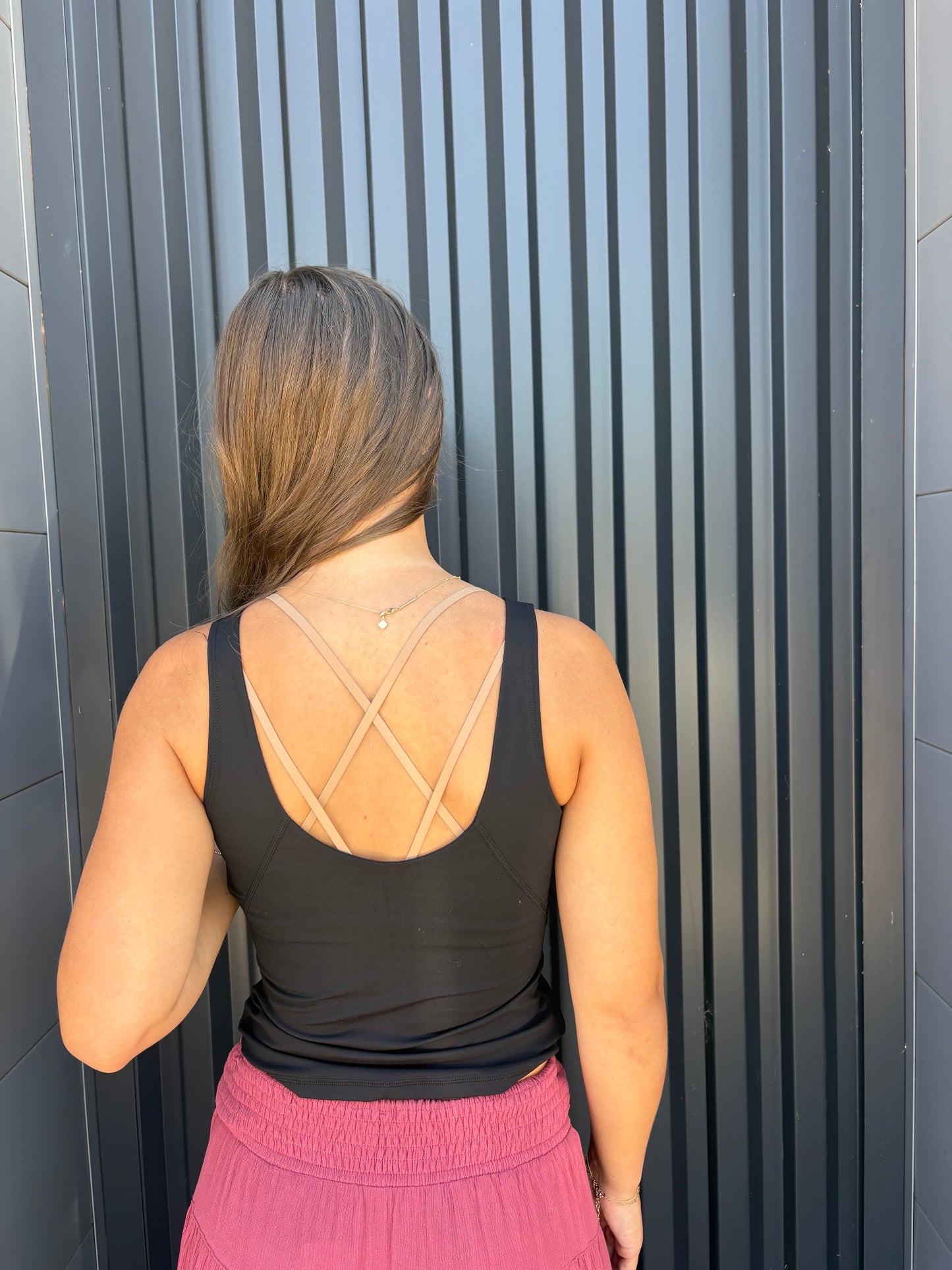 Black Fitted Activewear Full Tank