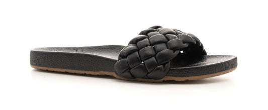 Black Woven Slide