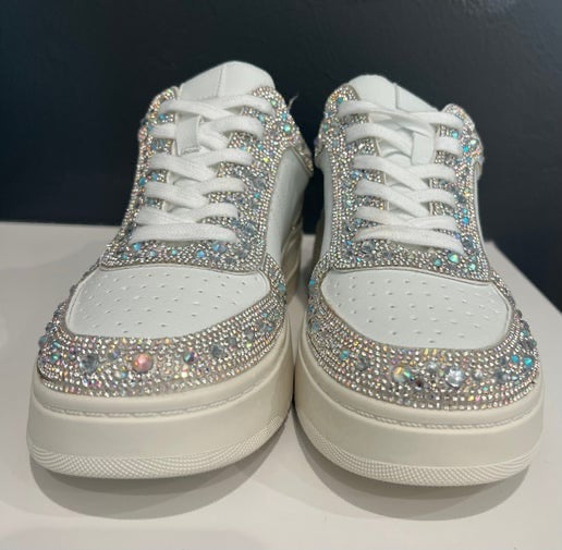 Clear Rhinestone Sneakers