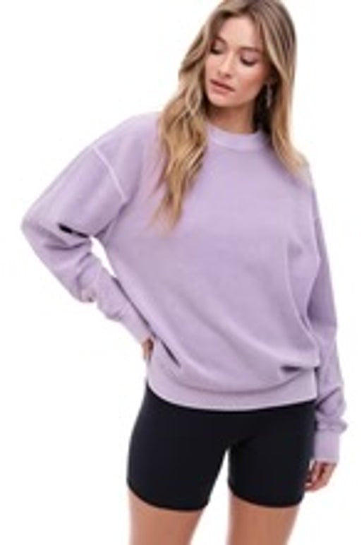 Lavender washed crew neck