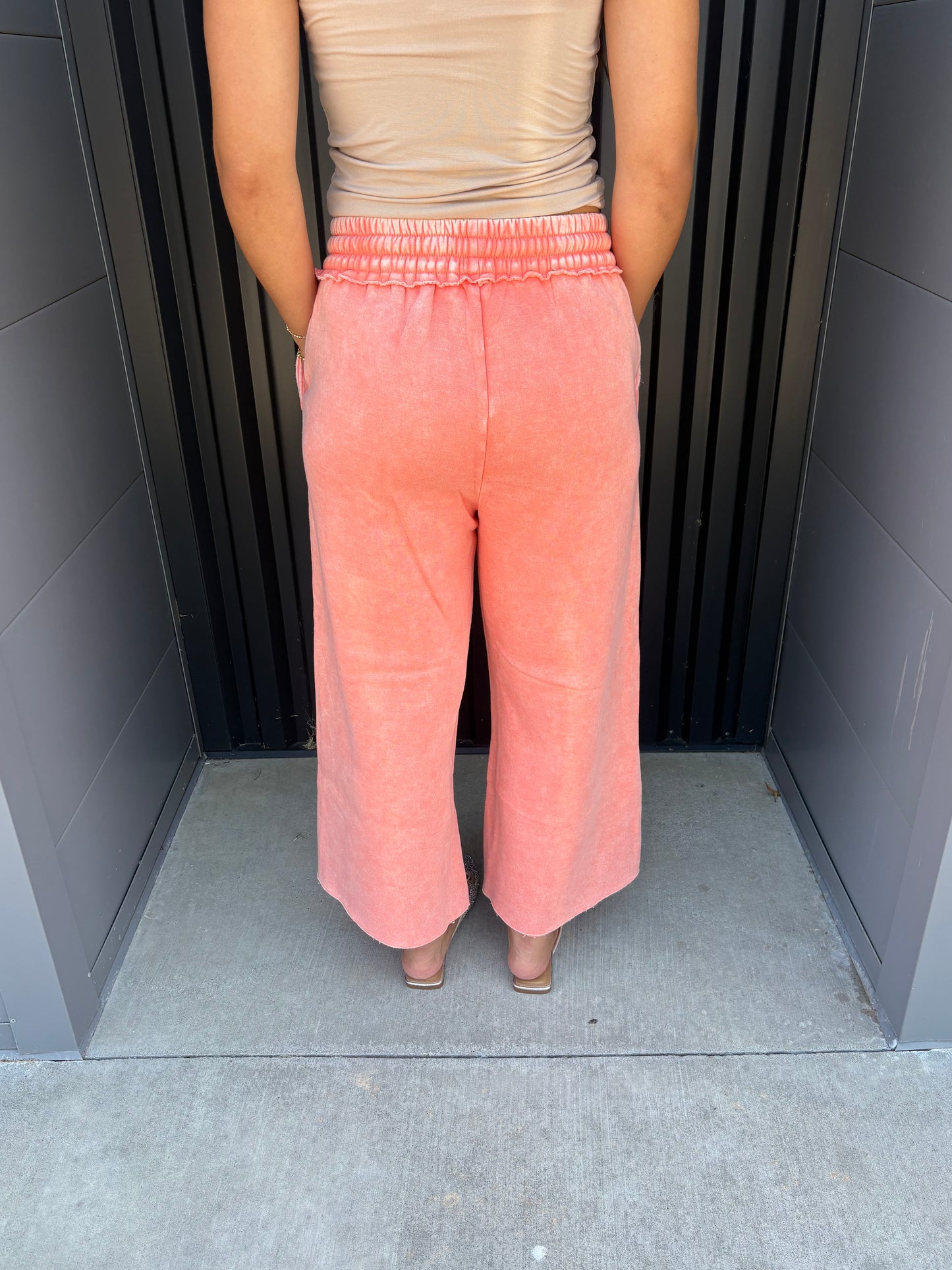 Coral Fleece Palazzo Pants