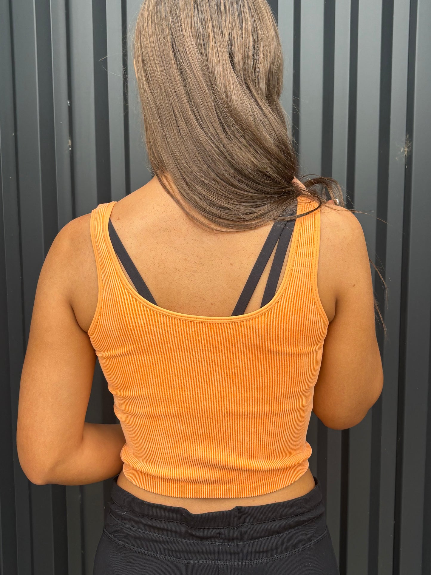 Stonewashed Reversible Ribbed Tank (multiple colors)
