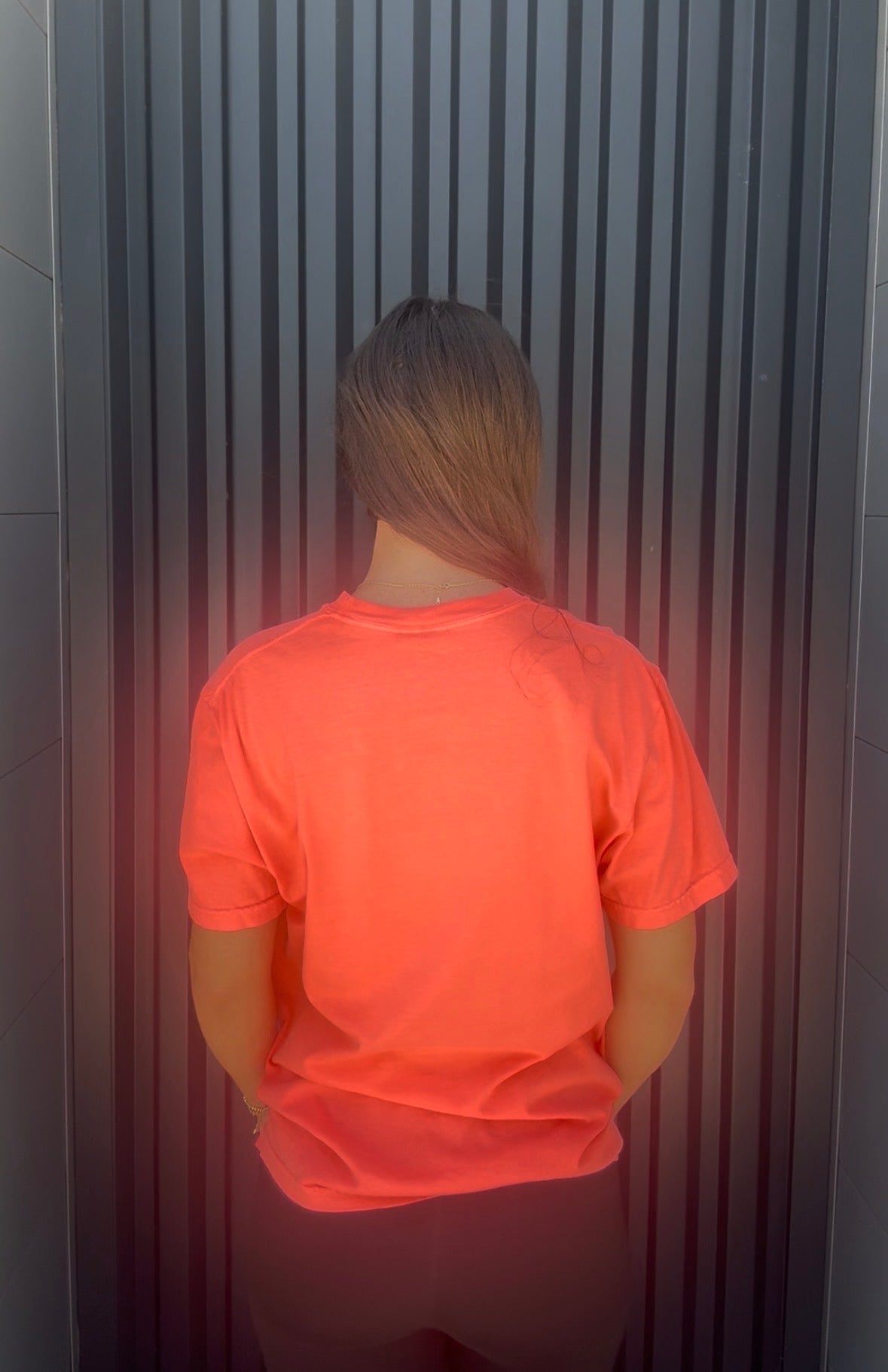 Homebody Club T-Shirt (Neon Coral & Yellow)