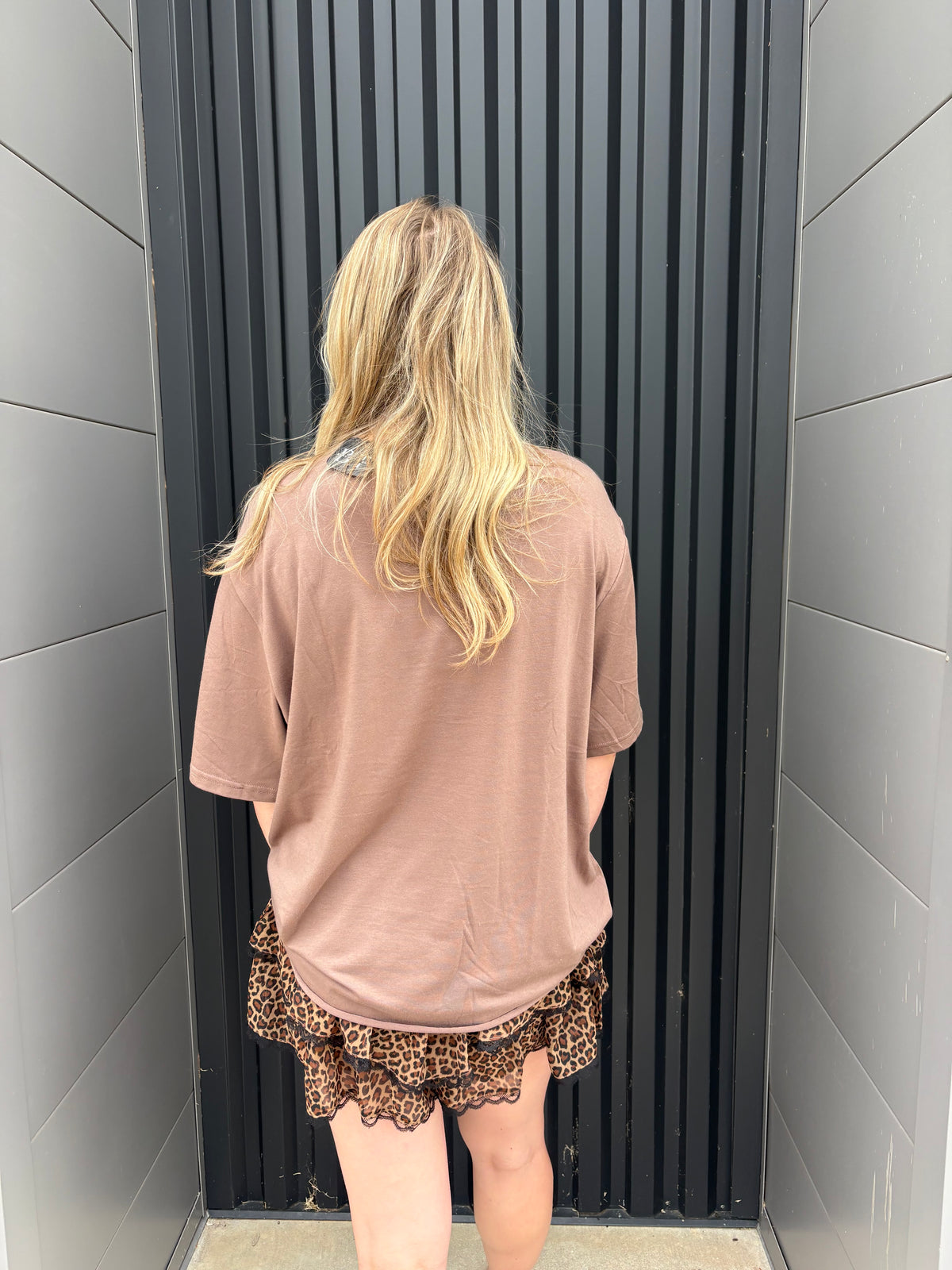 Leopard Tiered Lace Skort