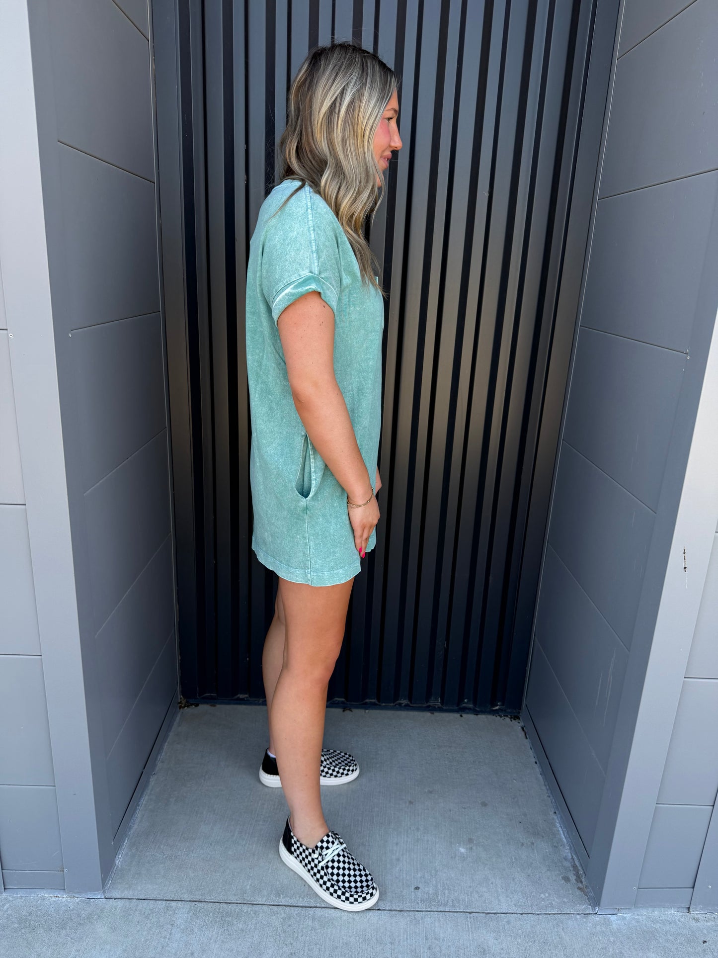 Mineral Washed T-shirt Dress (multiple colors)