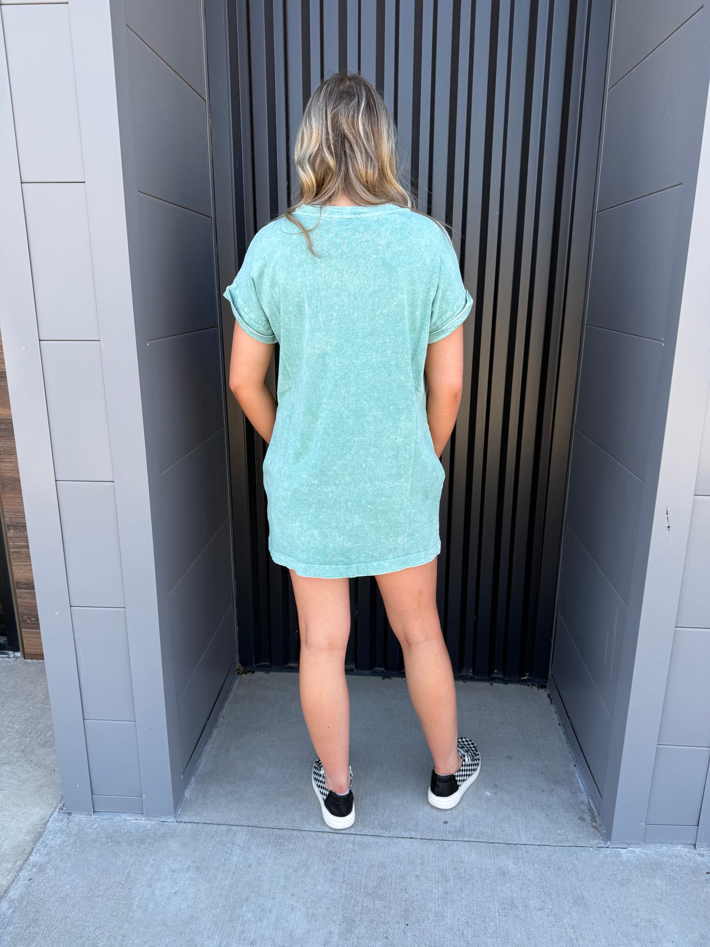 Mineral Washed T-shirt Dress (multiple colors)