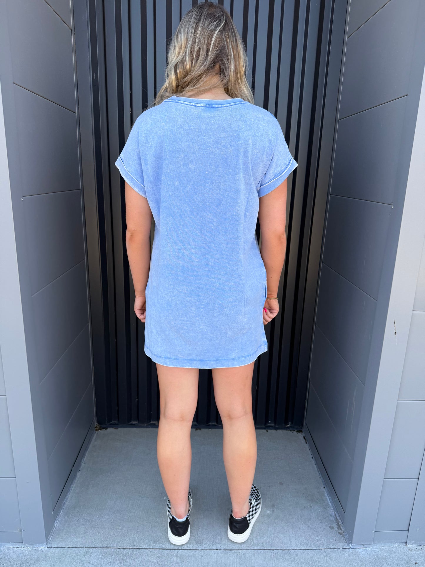 Mineral Washed T-shirt Dress (multiple colors)