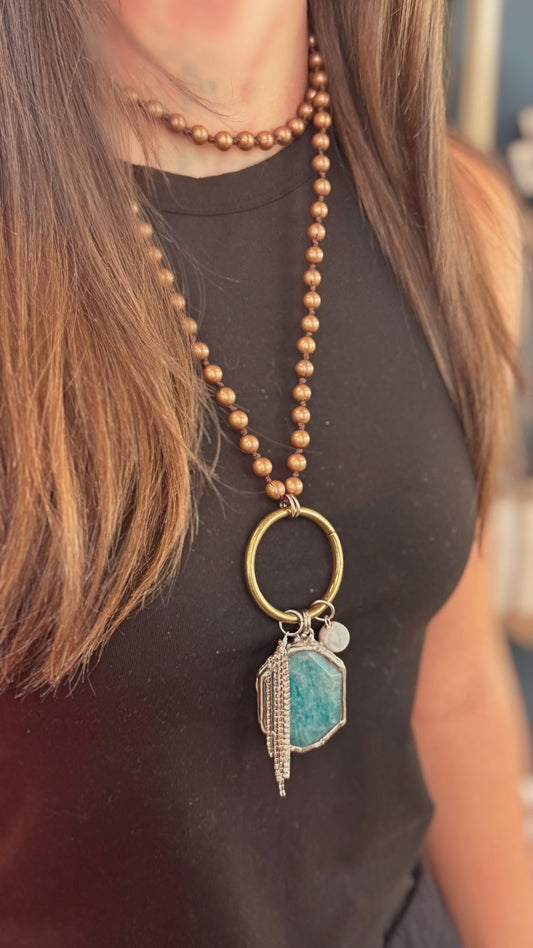 Copper and Turquoise pendant