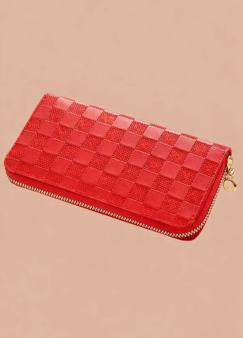 Red Checkered Wallet