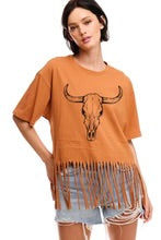 Burnt Orange Longhorn Fring Crop