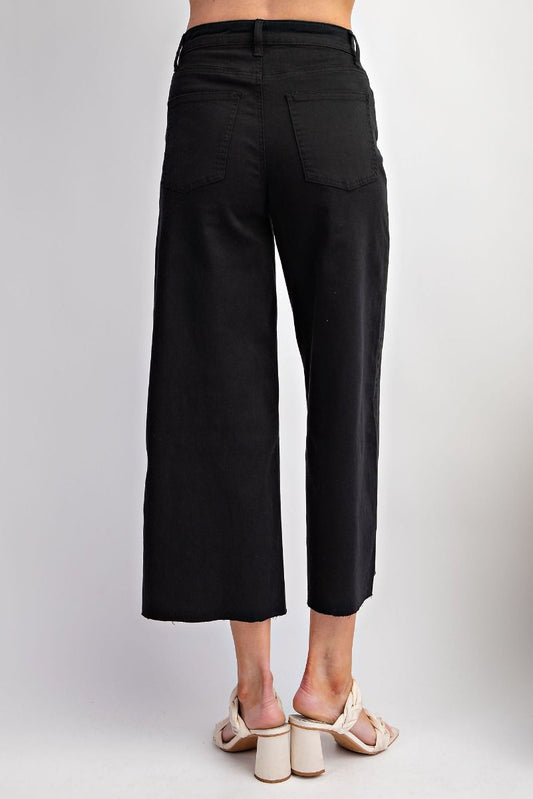 Button Front Crop Pant (multiple colors)