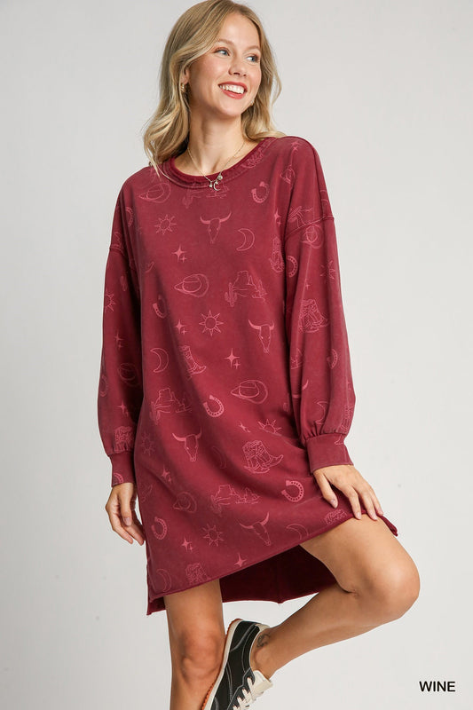Country Graphic Sweatshirt Dress