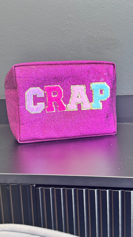 Pink crap cosmetic/travel bag