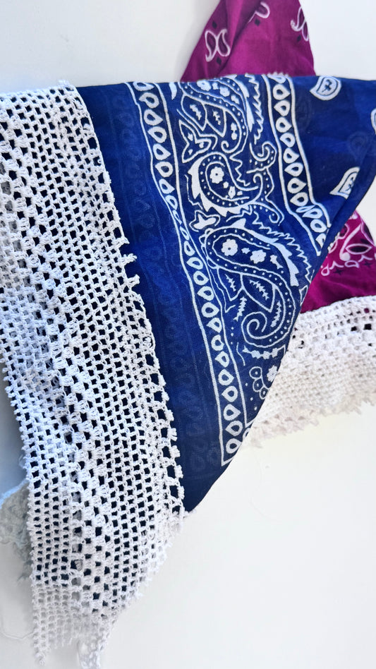Patriotic and Embroidered detail Bandana