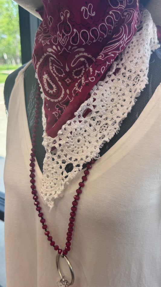 Patriotic and Embroidered detail Bandana