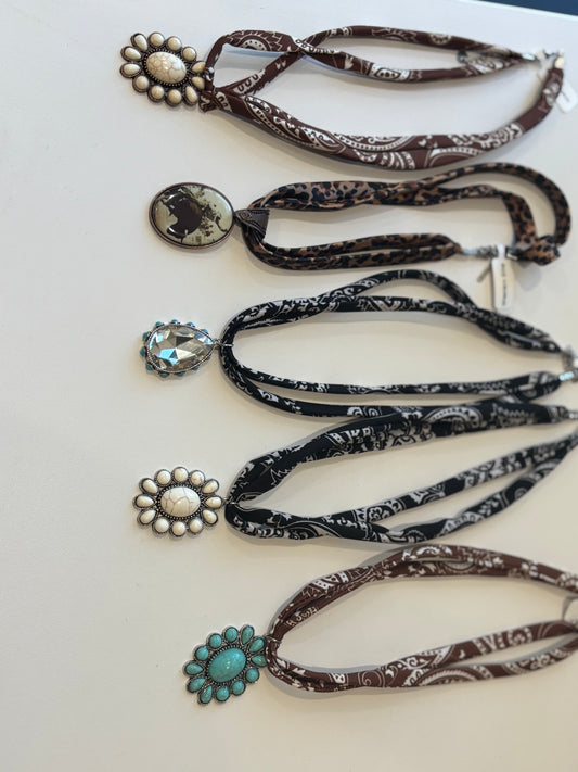 Bandana Style Necklace (Assorted Styles)