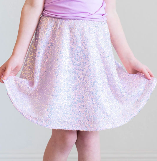 Lavender Sequin Twirl Skort