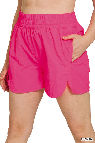 Smocked Waistband Running Shorts (multiple colors)