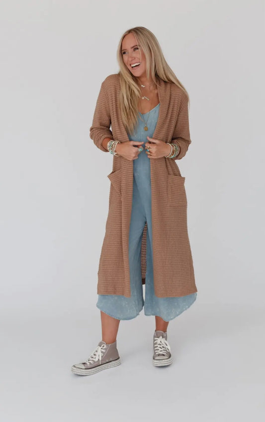 Waffle Knit Cardigan