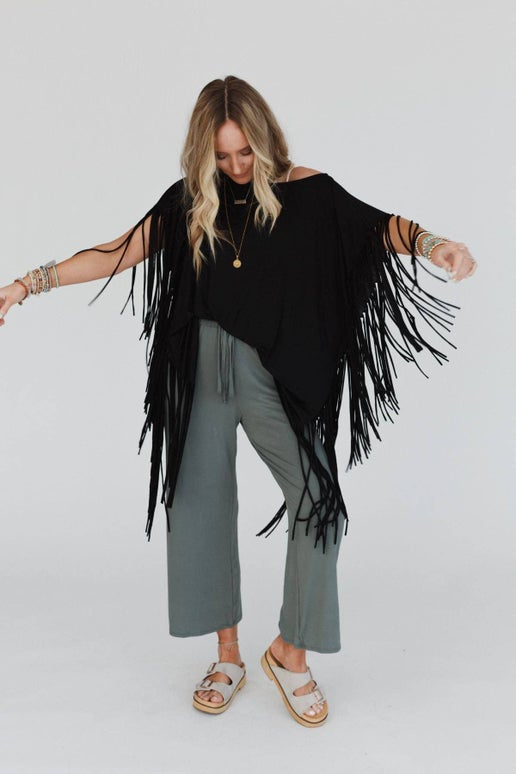 Showstopper Fringe Top (multiple colors)