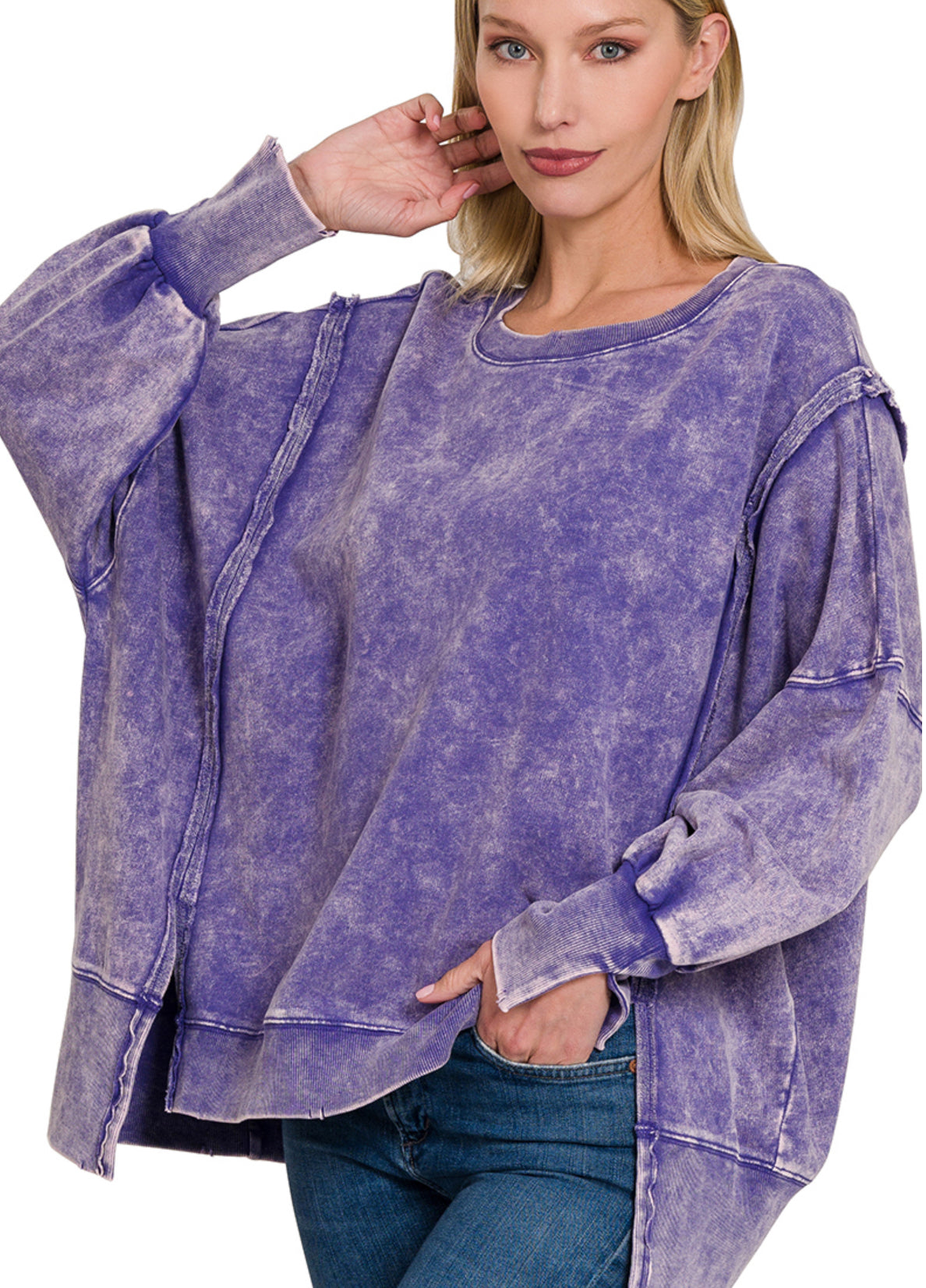 Exposed Seam Sweater (multiple colors)