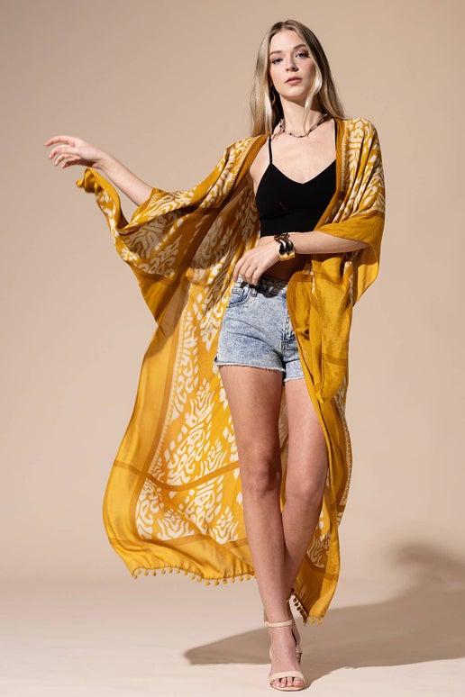 Mustard Kimono with Sleeves