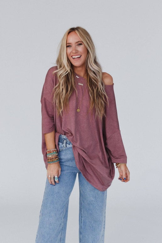 Mauve Oversized Tee