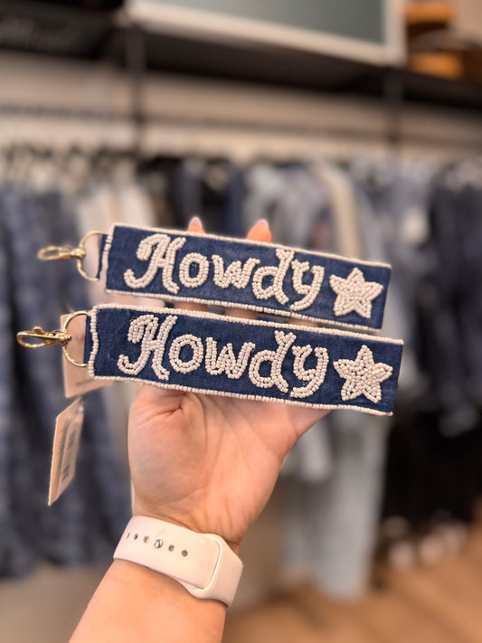 Denim Howdy Key Chain Strap