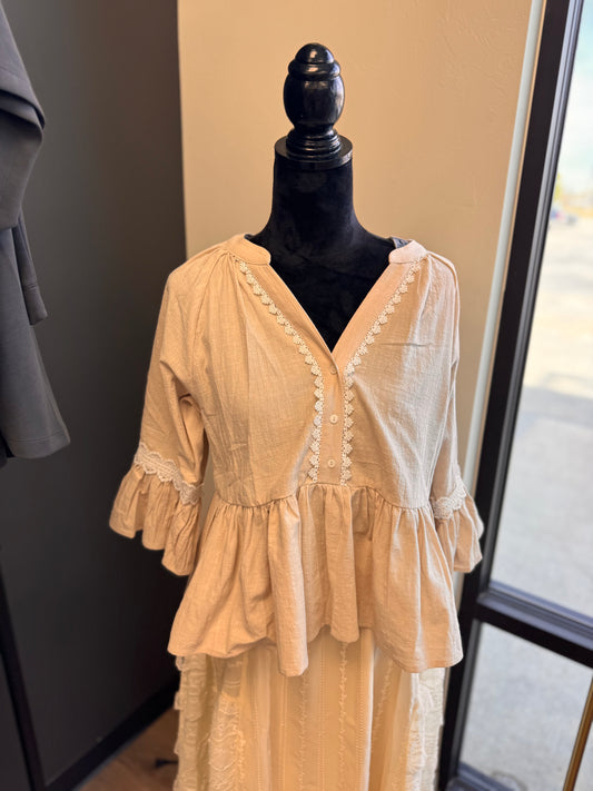 Willow Lace Replum Blouse