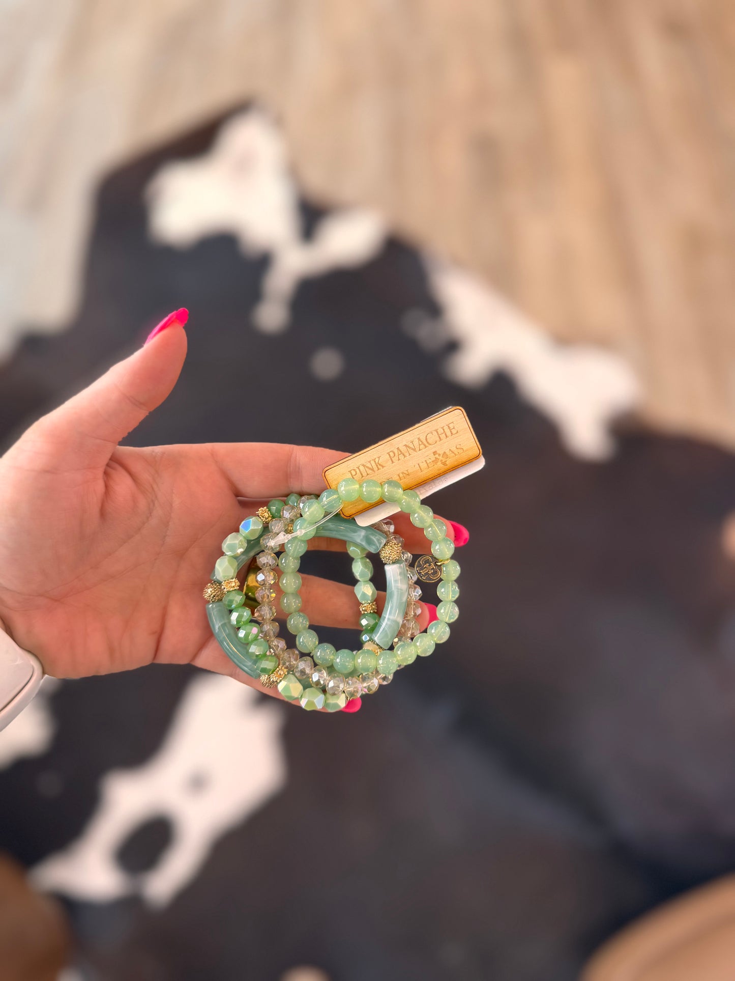 jade multi style bracelet stack