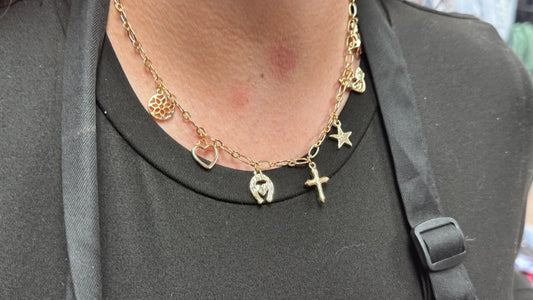 BT Juliet Gold Charm Necklace