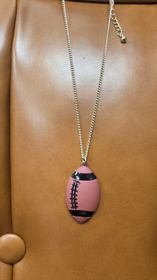 BT Gold Football Necklace