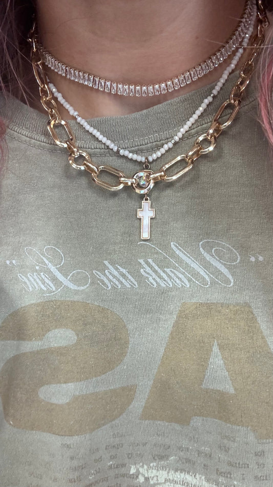 BT Gold Chain Large Linked Necklace