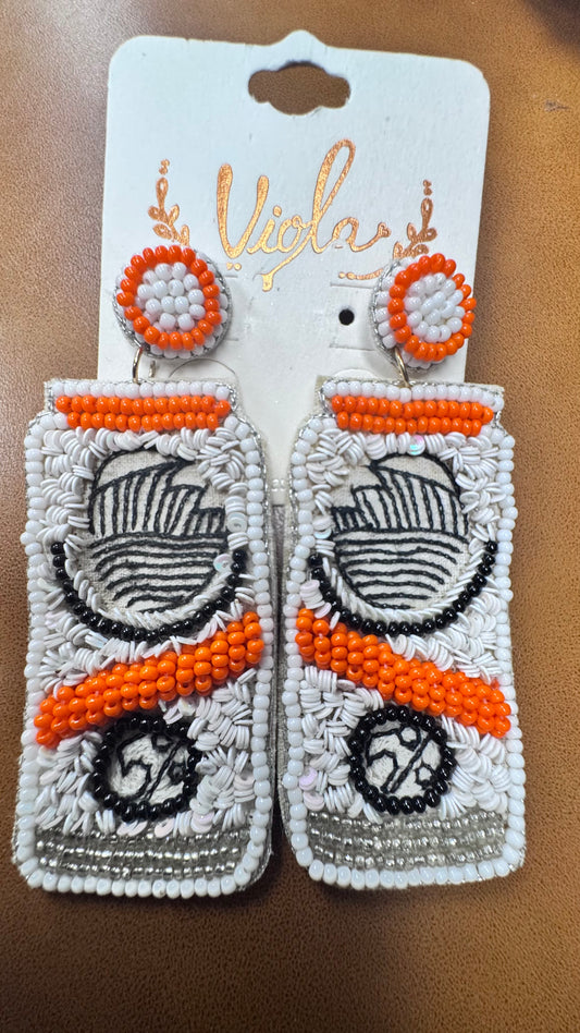 BT White Claw Beaded Earing