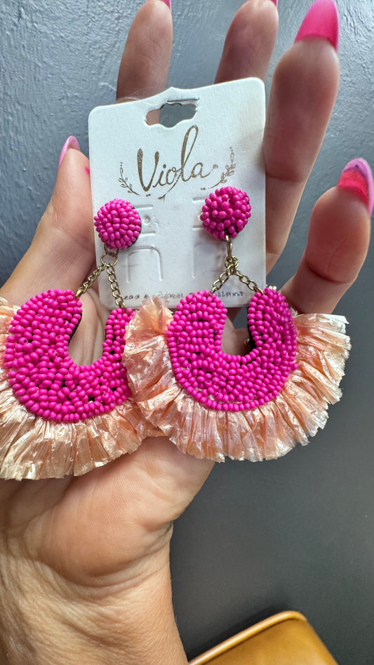 BT Pink Viola earing