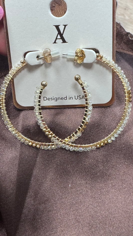 BT Gold and Iridescent Pearl Hoop