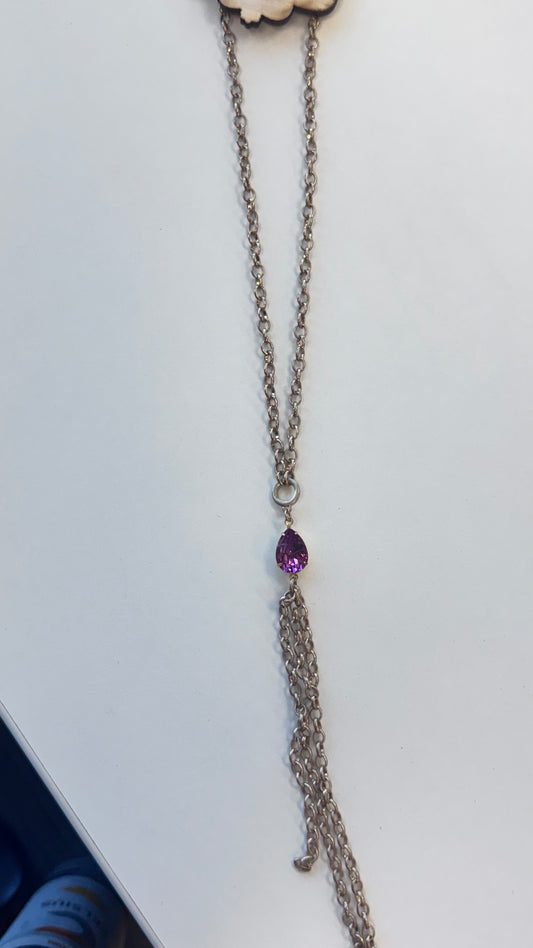 Gold and pink Dangle Choker