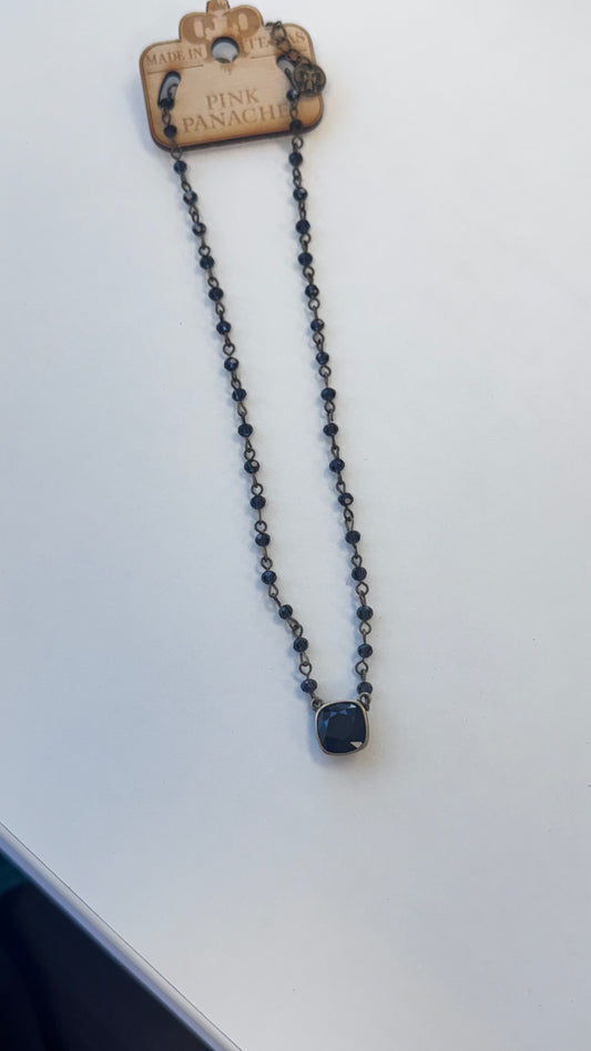 Black and Gold Rhinestone choker