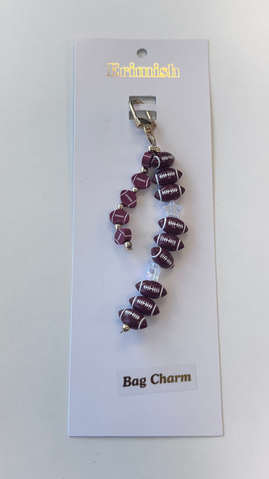 Football Bag Charm Accessory