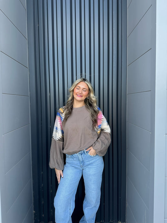 Aztec Knit Pullover