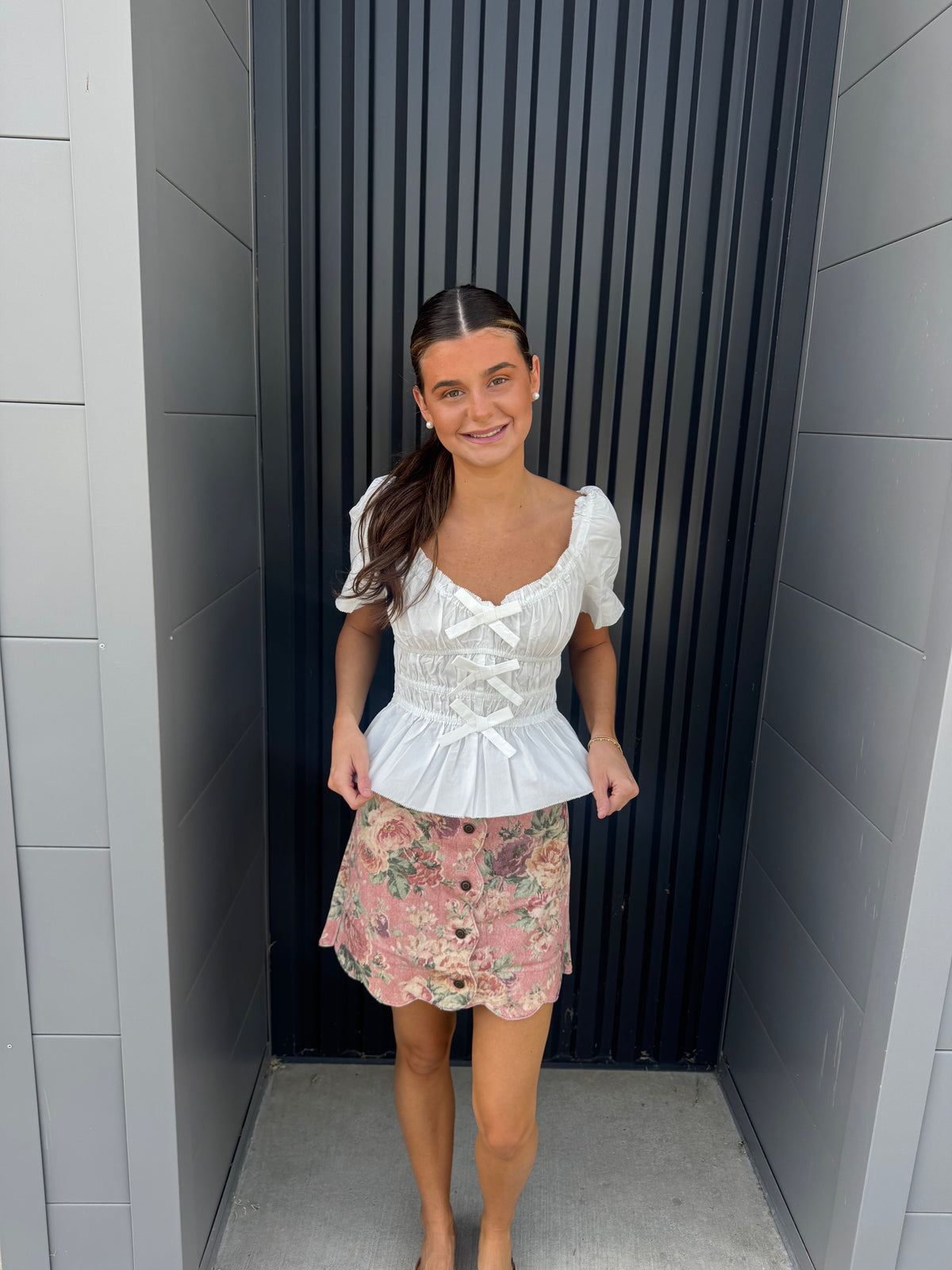 Petra Bow Top White