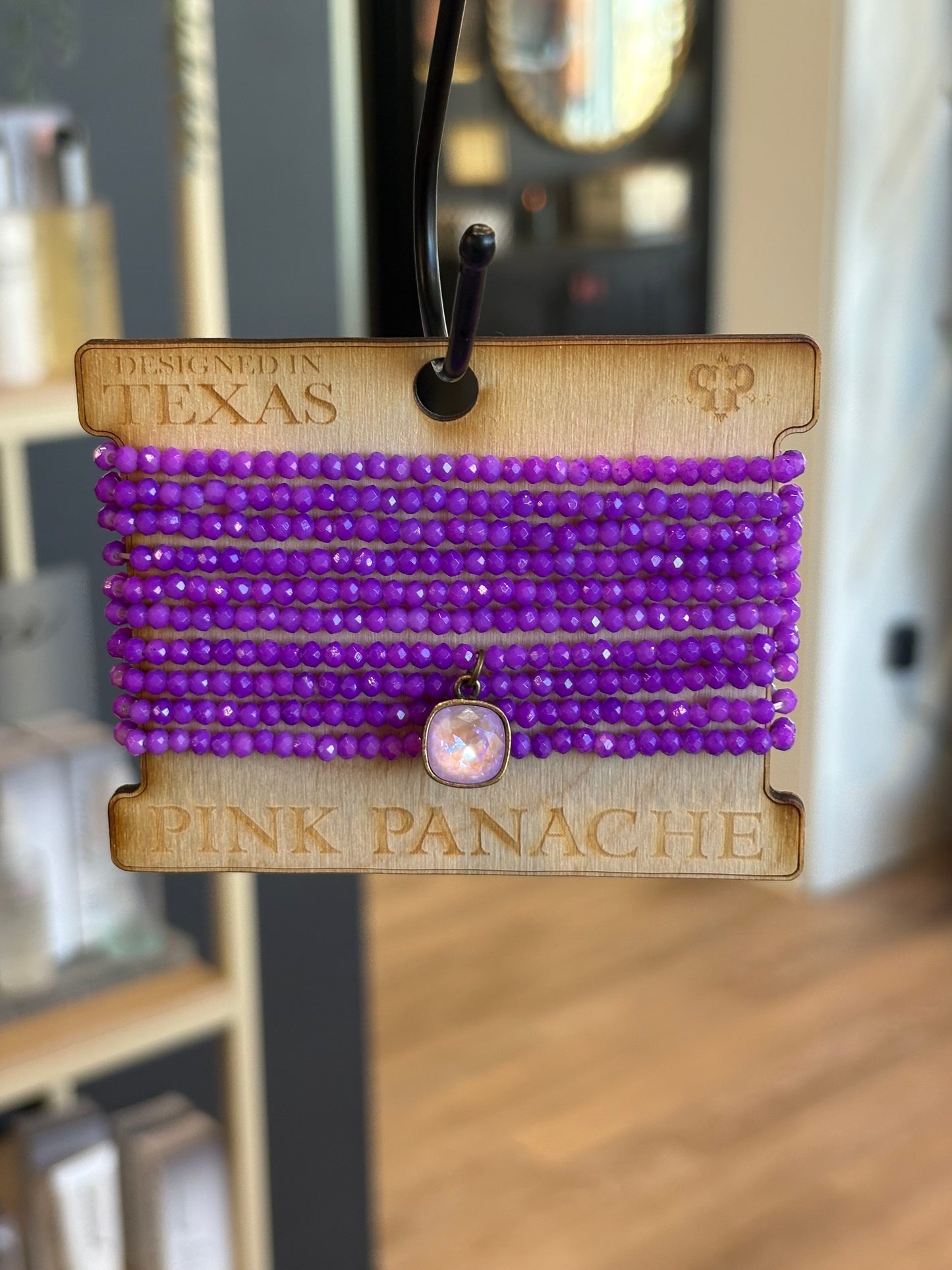 Purple beaded bracelets 10 pc