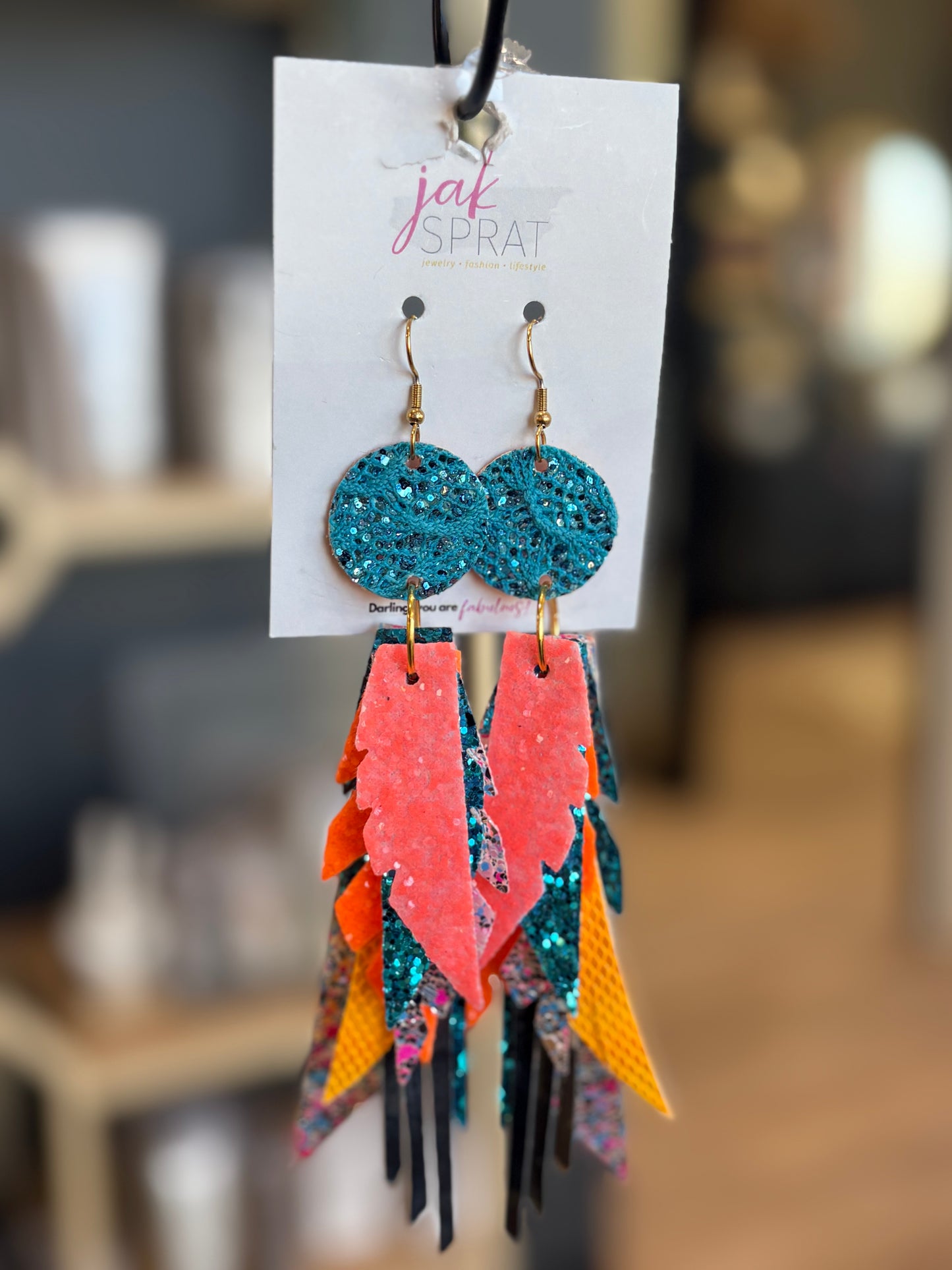Electric Feather Earrings